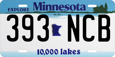 MN license plate 393NCB