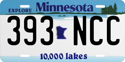MN license plate 393NCC