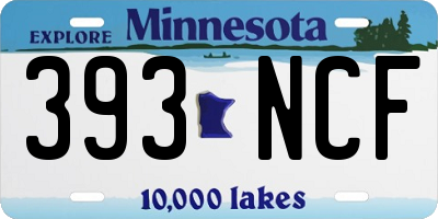 MN license plate 393NCF