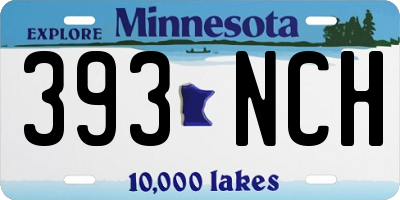 MN license plate 393NCH