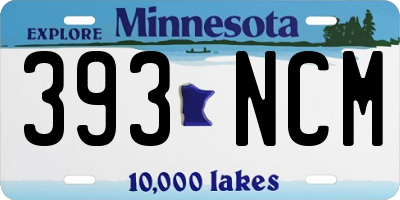 MN license plate 393NCM