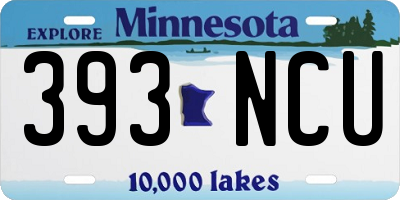 MN license plate 393NCU