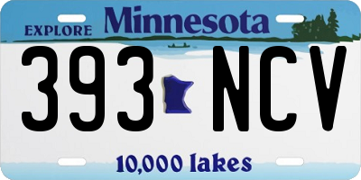 MN license plate 393NCV