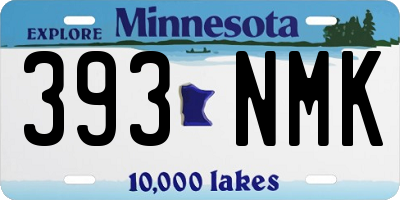 MN license plate 393NMK
