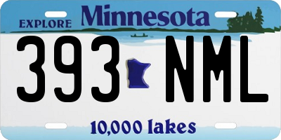 MN license plate 393NML