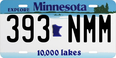 MN license plate 393NMM