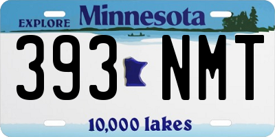 MN license plate 393NMT