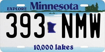 MN license plate 393NMW