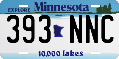 MN license plate 393NNC