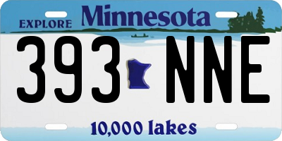 MN license plate 393NNE