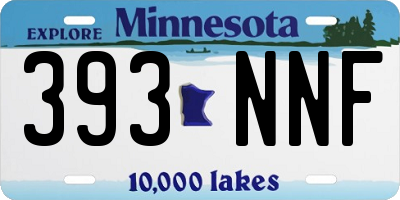 MN license plate 393NNF