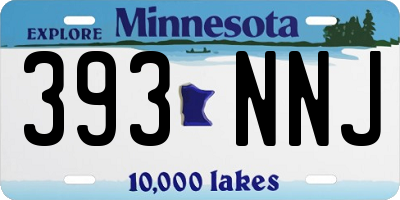 MN license plate 393NNJ