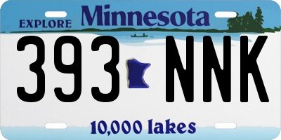 MN license plate 393NNK