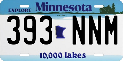 MN license plate 393NNM