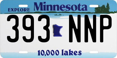 MN license plate 393NNP