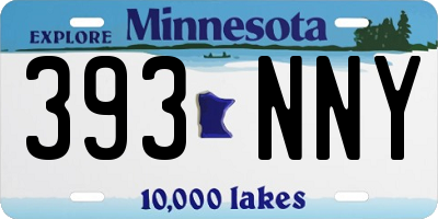 MN license plate 393NNY