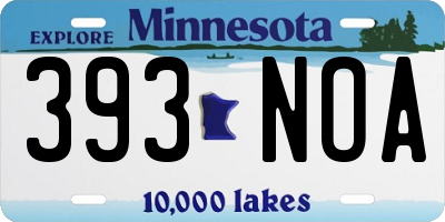 MN license plate 393NOA