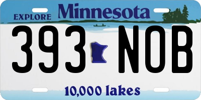MN license plate 393NOB