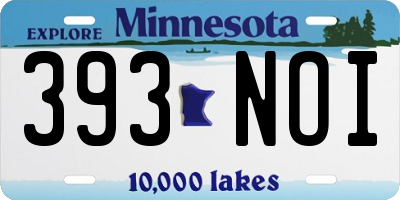MN license plate 393NOI