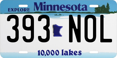 MN license plate 393NOL