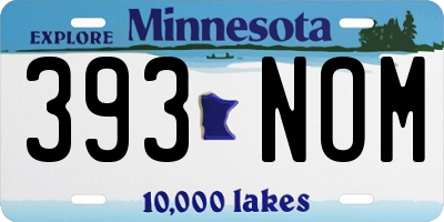 MN license plate 393NOM