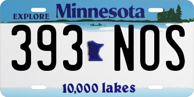 MN license plate 393NOS
