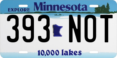 MN license plate 393NOT
