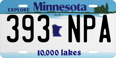 MN license plate 393NPA