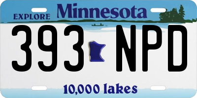 MN license plate 393NPD