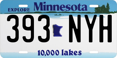 MN license plate 393NYH