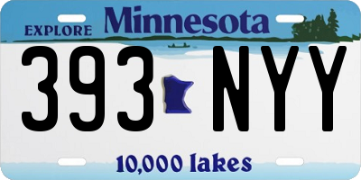 MN license plate 393NYY