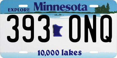 MN license plate 393ONQ