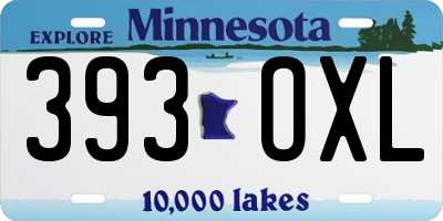 MN license plate 393OXL