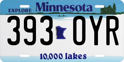 MN license plate 393OYR