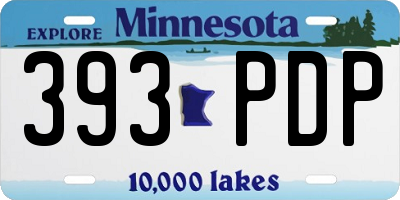 MN license plate 393PDP