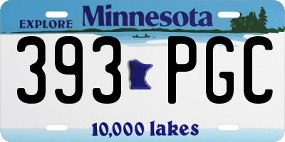 MN license plate 393PGC