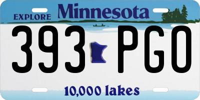 MN license plate 393PGO