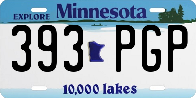 MN license plate 393PGP