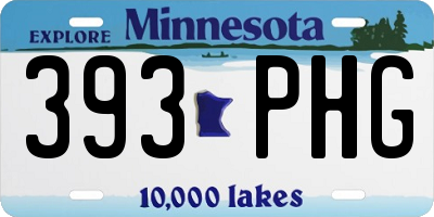 MN license plate 393PHG
