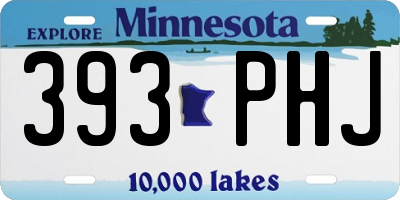 MN license plate 393PHJ