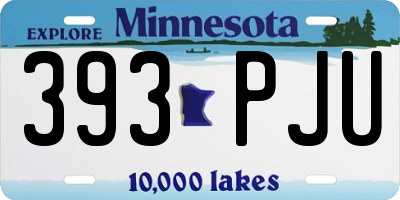 MN license plate 393PJU