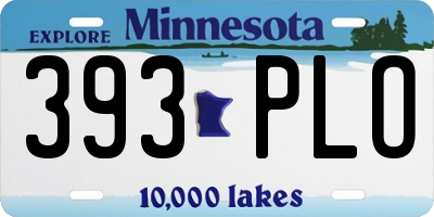 MN license plate 393PLO