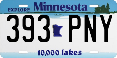 MN license plate 393PNY