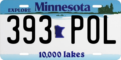MN license plate 393POL
