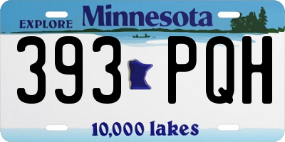 MN license plate 393PQH