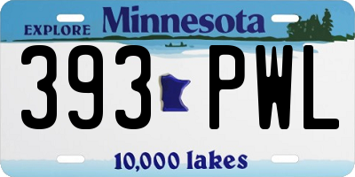 MN license plate 393PWL