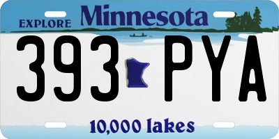 MN license plate 393PYA