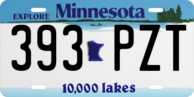 MN license plate 393PZT