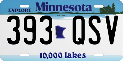 MN license plate 393QSV