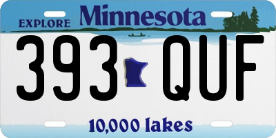 MN license plate 393QUF
